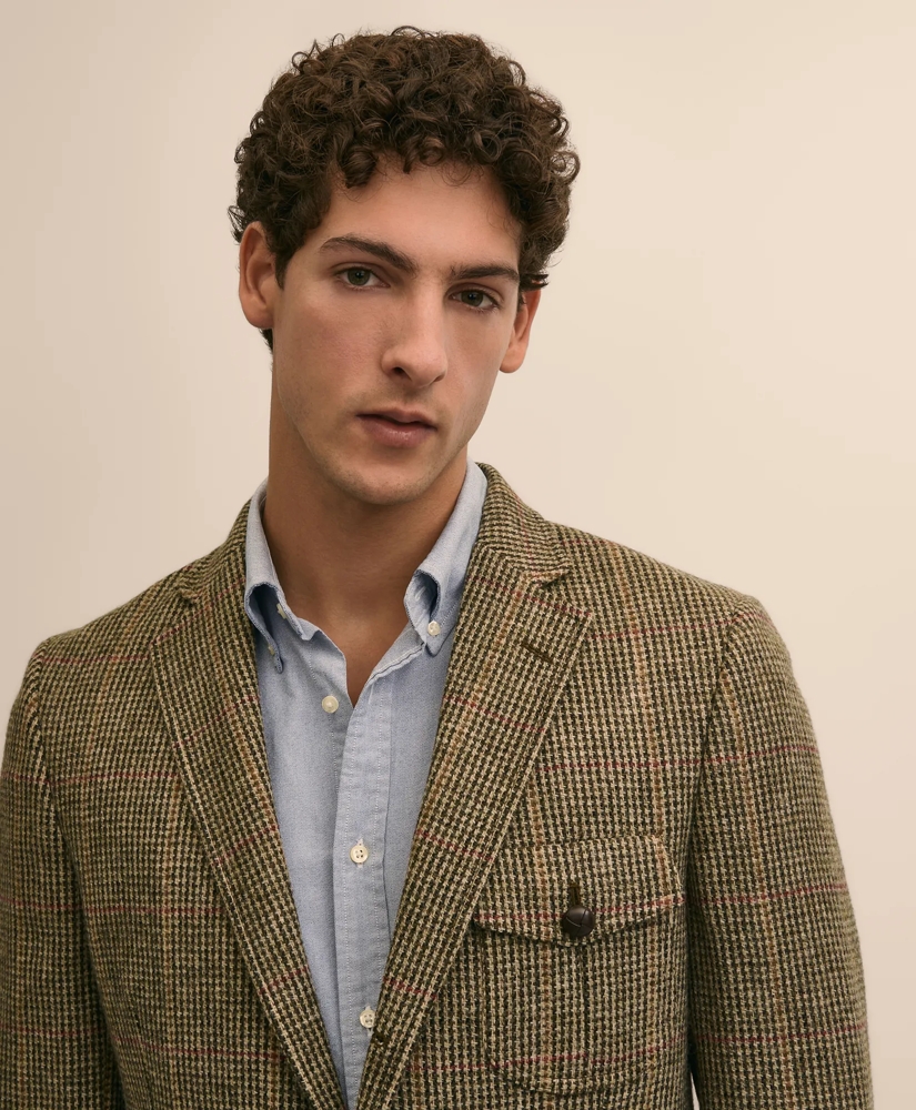 Classic Fit Wool Tweed Windowpane Sport Coat, image 3