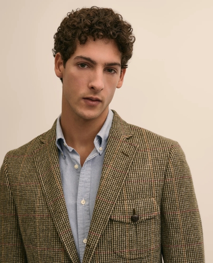 Classic Fit Wool Tweed Windowpane Sport Coat, image 3