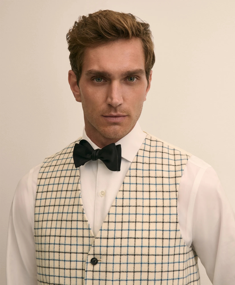 Wool Tweed Tattersall Vest, image 3
