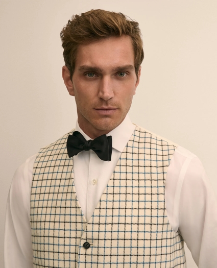 Wool Tweed Tattersall Vest, image 3