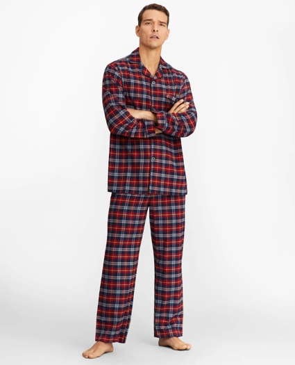 Red Plaid Flannel Pajamas, image 1