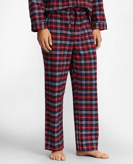Red Plaid Flannel Pajamas, image 2