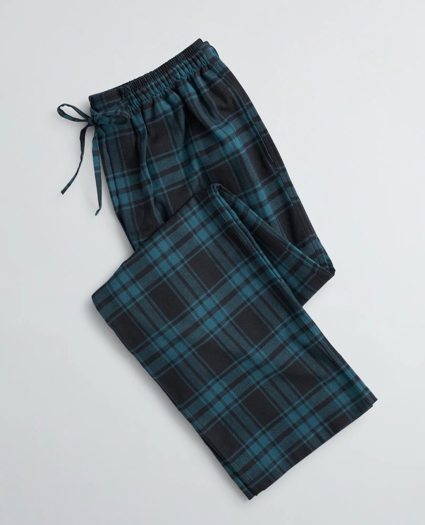 Black Watch Tartan Cotton Flannel Lounge Pants, image 1