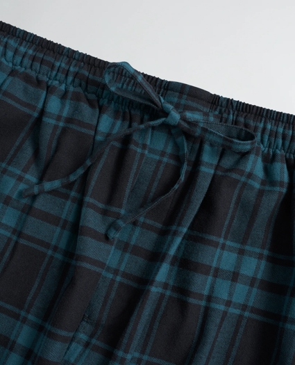 Black Watch Tartan Cotton Flannel Lounge Pants, image 3