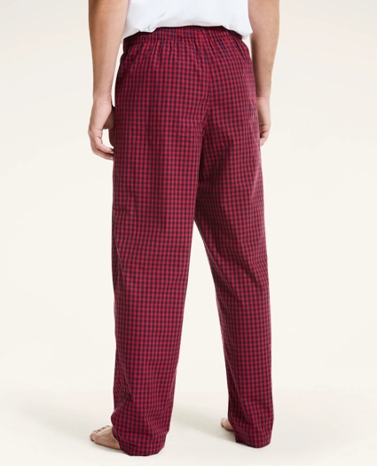 Plaid Cotton Broadcloth Lounge Pants, image 3