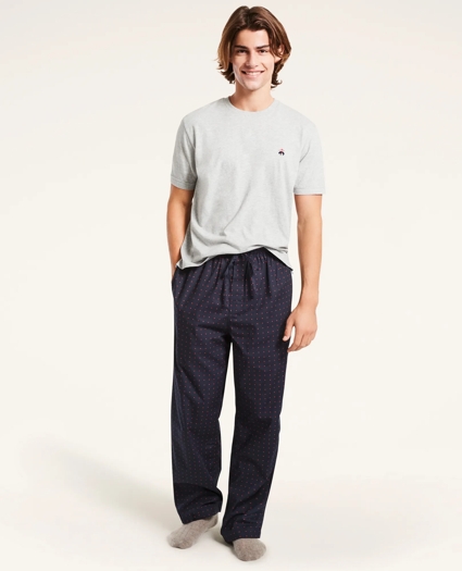 Polka Dot Cotton Broadcloth Lounge Pants, image 2