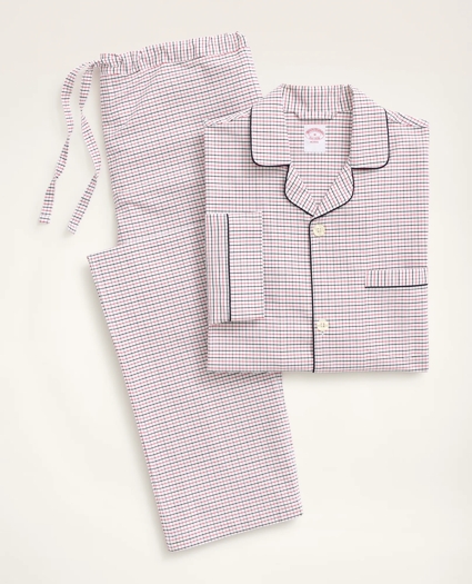 Oxford Cotton Tattersall Pajamas, image 1
