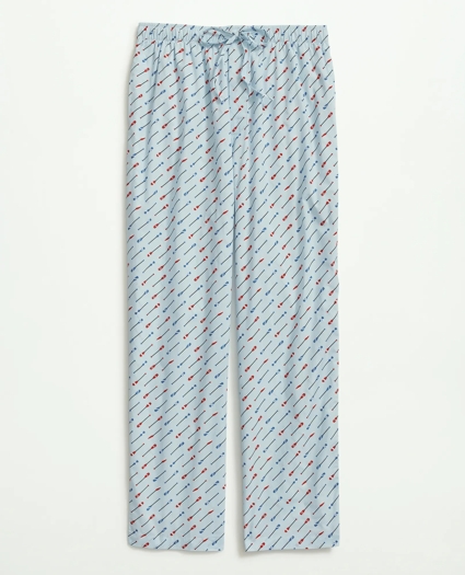 Cotton Poplin Oar Print Lounge Pants, image 1
