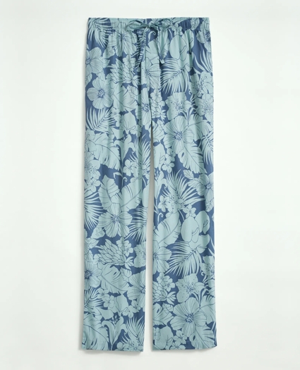 Cotton Poplin Floral Lounge Pants, image 1