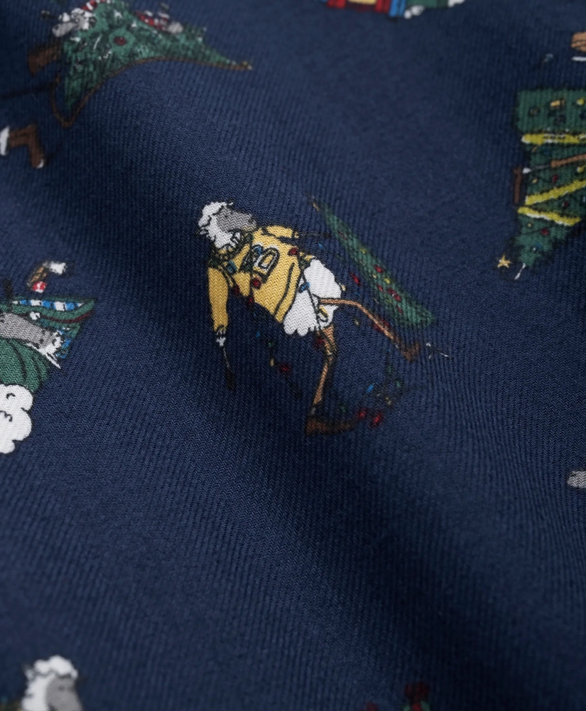 Cotton Flannel Holiday Henry Lounge Pants, image 3