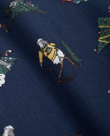 Cotton Flannel Holiday Henry Lounge Pants, image 3