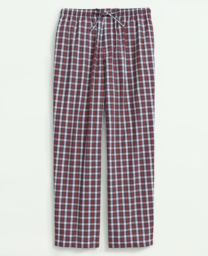 Cotton Broadcloth Tartan Lounge Pants, image 1
