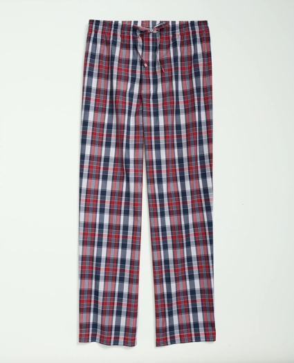 Cotton Poplin Madras Pattern Pajamas, image 3