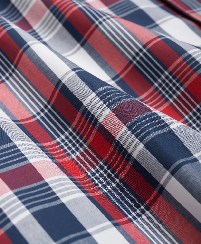 Cotton Poplin Madras Pattern Pajamas, image 5
