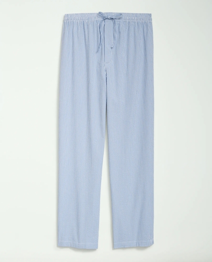Stretch Cotton Seersucker Striped Pajamas, image 3