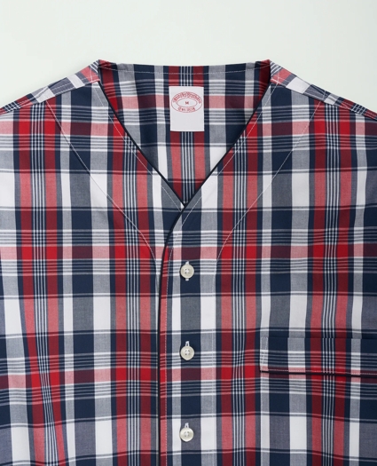Cotton Poplin Madras Pattern Nightshirt, image 2