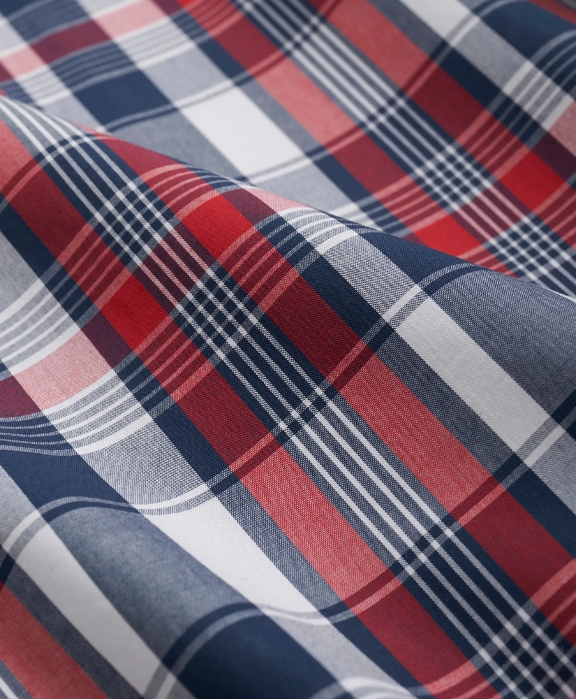 Cotton Poplin Madras Pattern Nightshirt, image 3