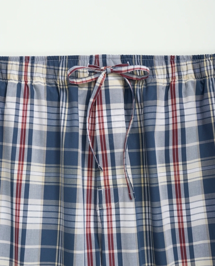 Cotton Madras Pattern Lounge Pants, image 2