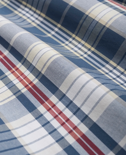 Cotton Madras Pattern Lounge Pants, image 3