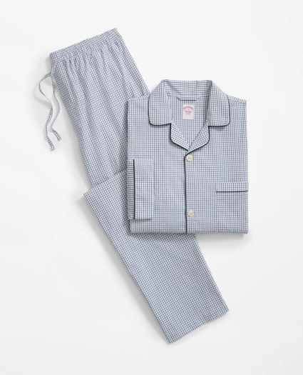 Cotton Broadcloth Tattersall Pajamas, image 1