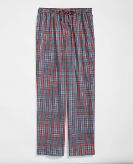 Cotton Broadcloth Tartan Lounge Pants, image 1