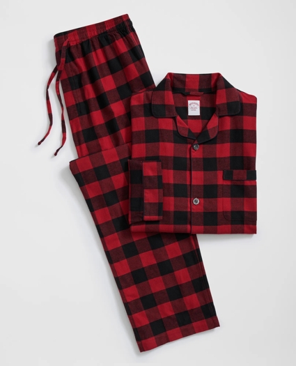 Cotton Flannel Plaid Pajamas, image 1