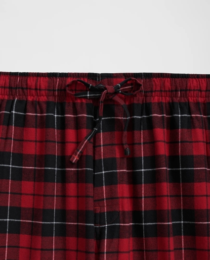 Cotton Flannel Tartan Lounge Pants, image 2