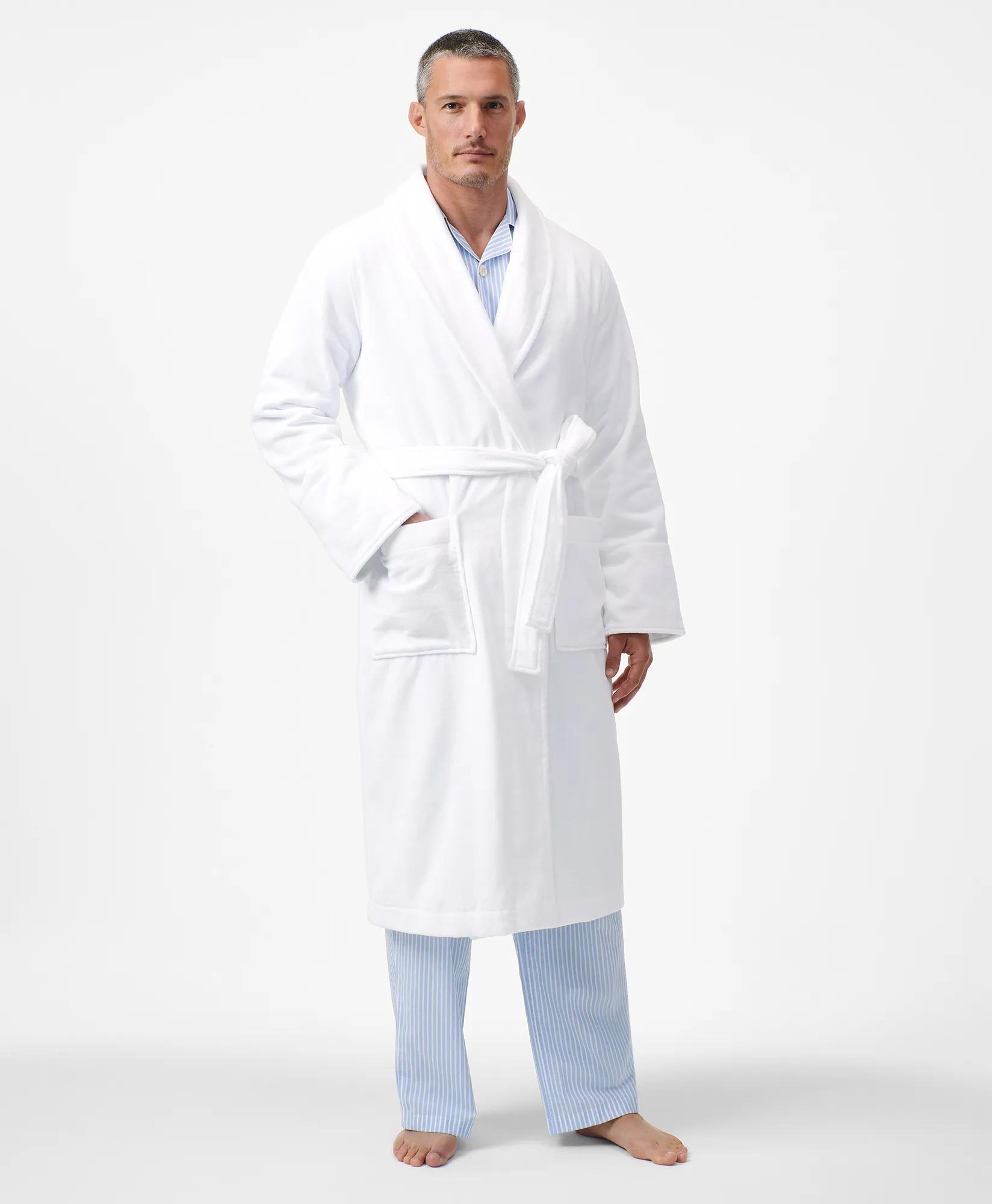 Terry Cloth Bathrobe - White