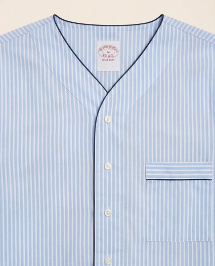 Cotton Broadcloth Striped Nightshirt, image 2