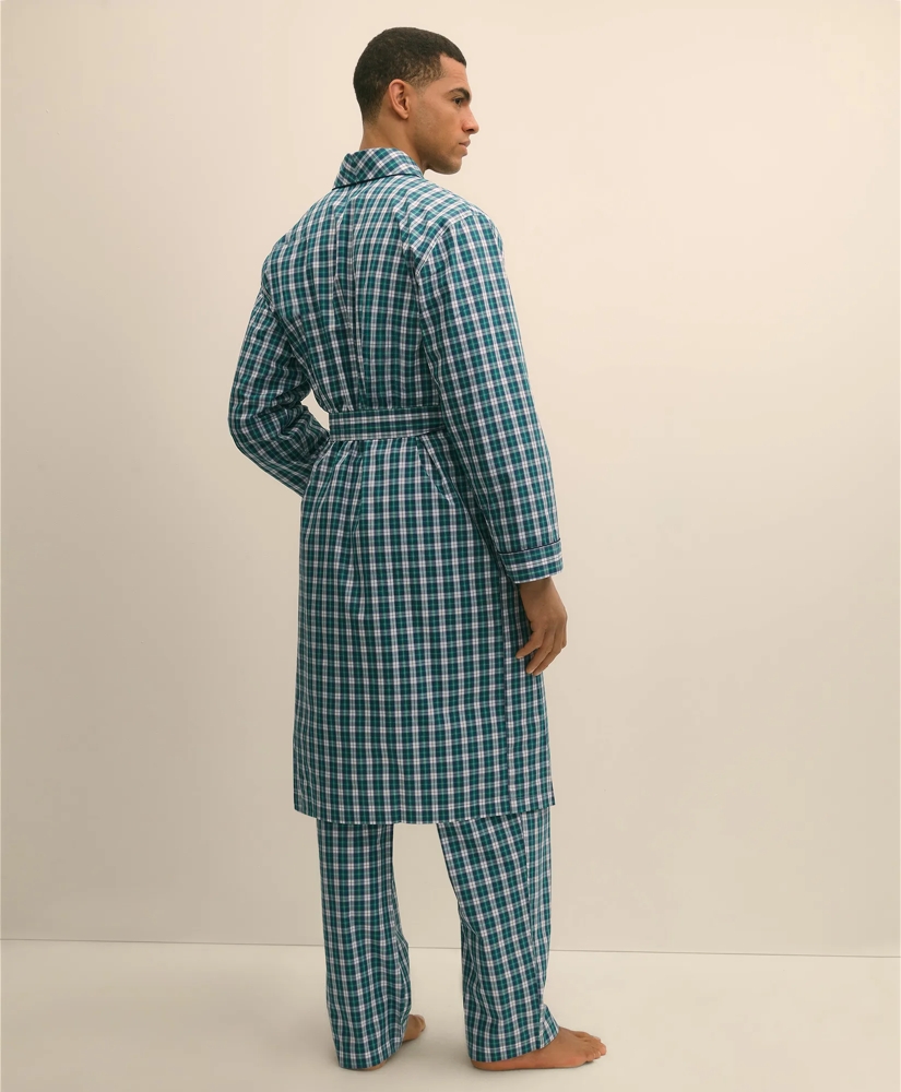 Cotton Broadcloth Plaid Robe, image 4