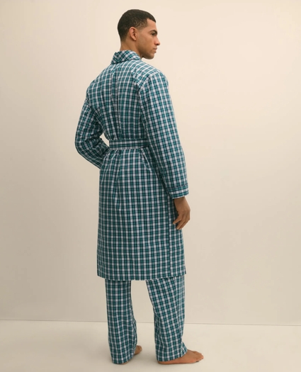 Cotton Broadcloth Plaid Robe, image 4