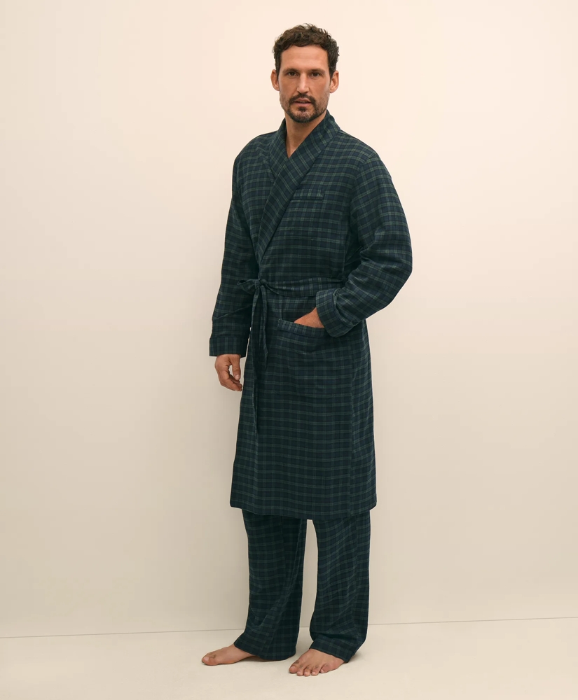 Cotton Flannel Tartan Robe