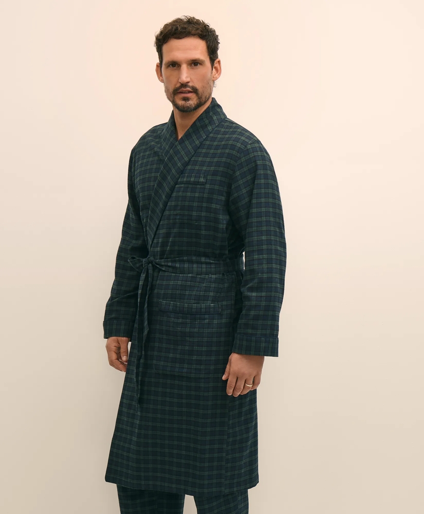 Cotton Flannel Tartan Robe, image 2