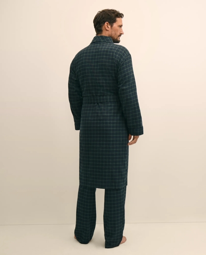 Cotton Flannel Tartan Robe, image 4