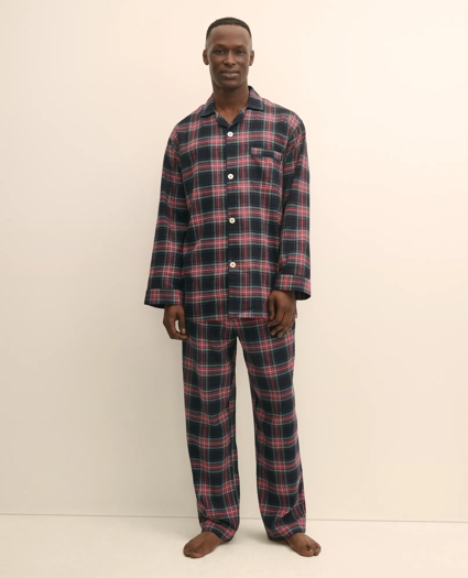 Cotton Flannel Tartan Pajamas, image 1