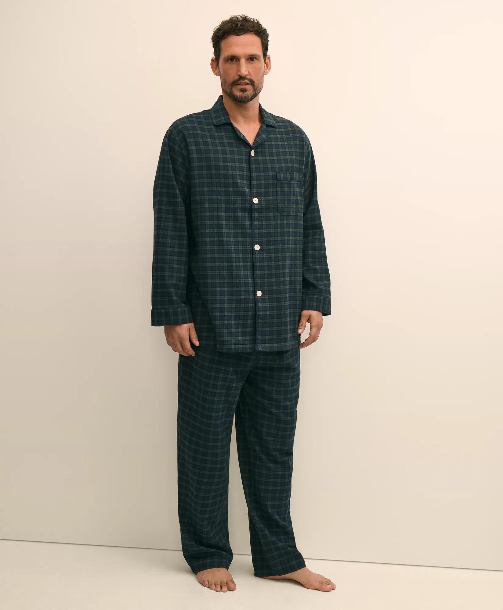 Cotton Broadcloth Tartan Pajamas, image 1