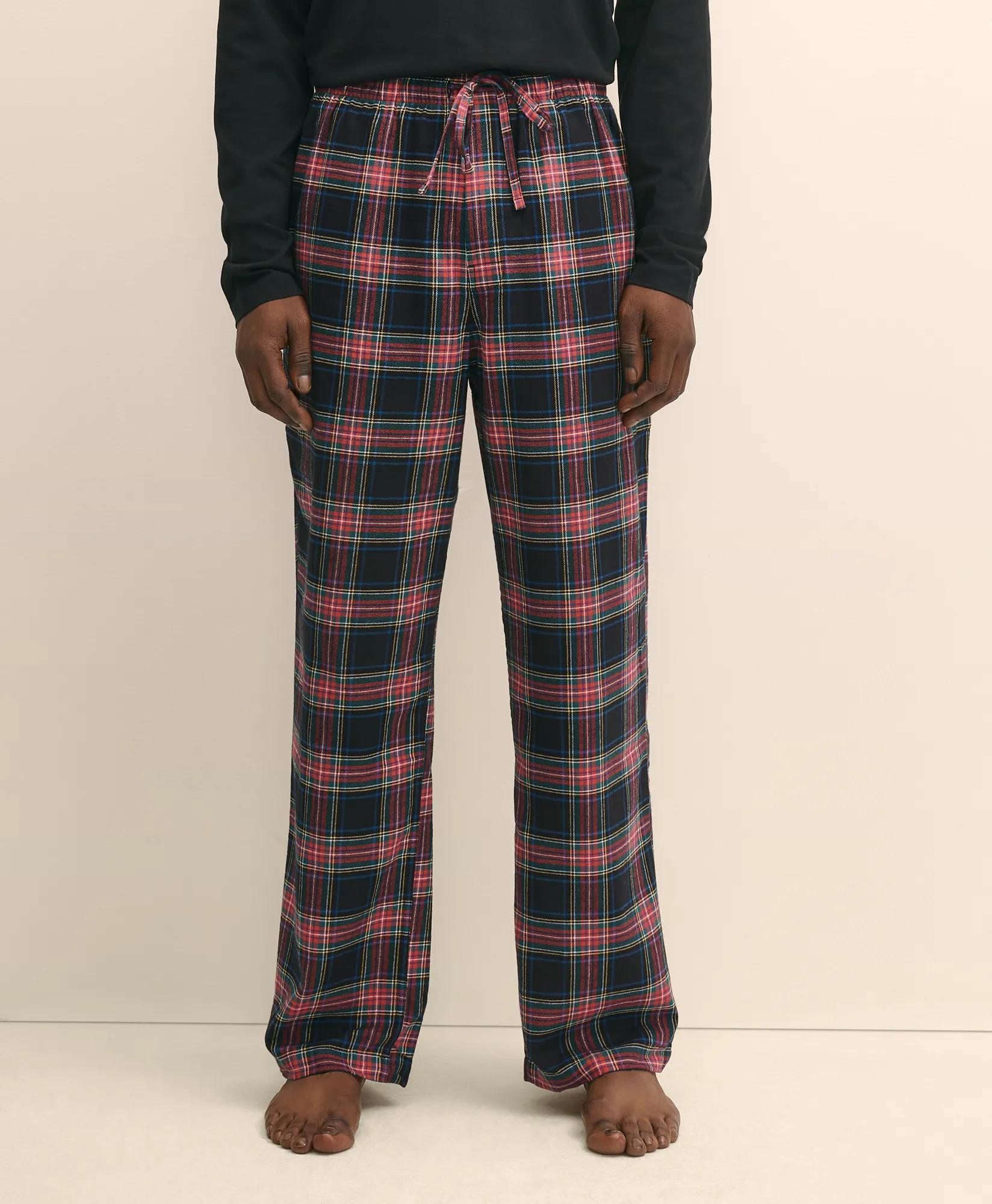 Cotton Flannel Plaid Lounge Pants secondary