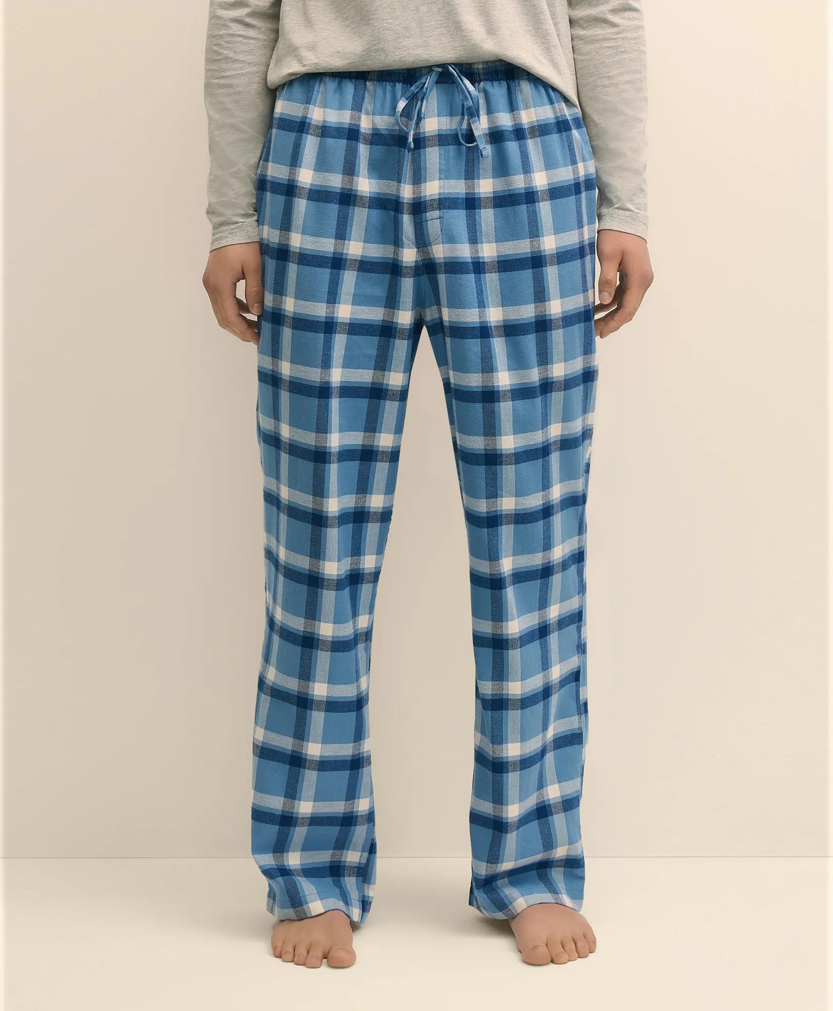 Cotton Flannel Plaid Lounge Pants secondary
