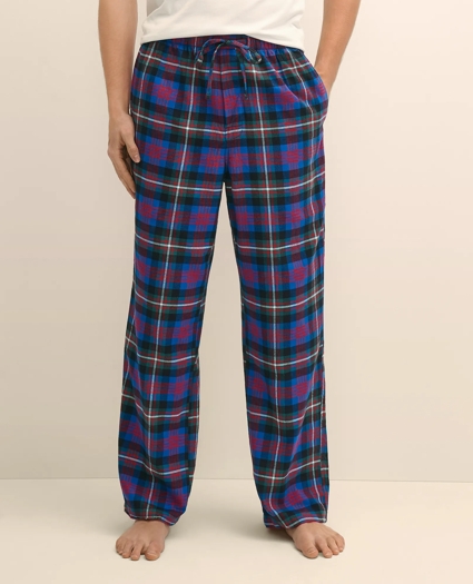 Cotton Flannel Black Watch Plaid Lounge Pants, image 2