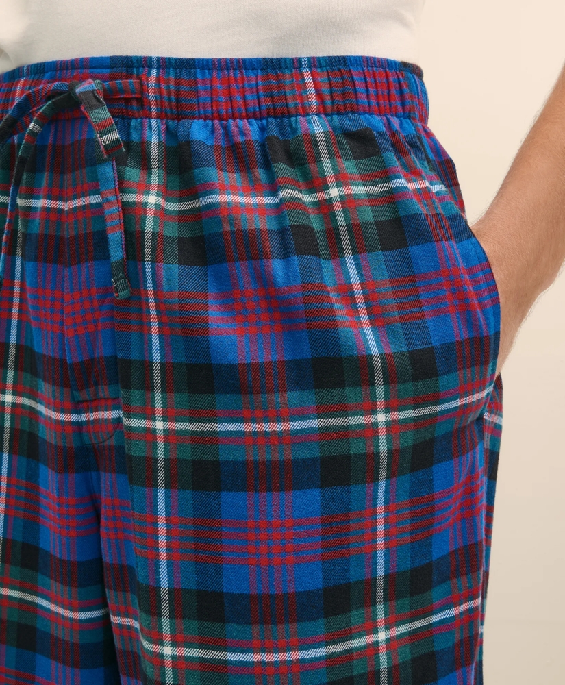 Cotton Flannel Black Watch Plaid Lounge Pants, image 4