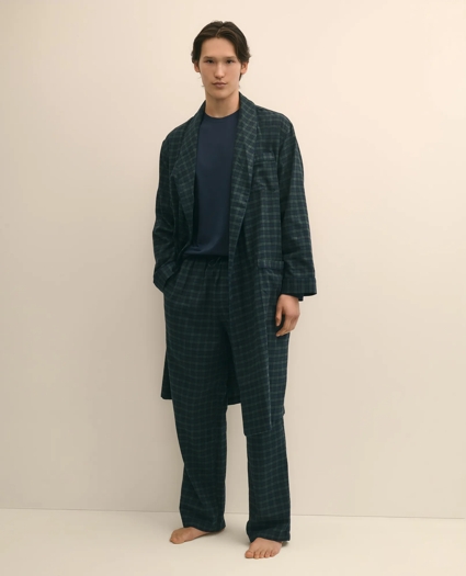 Cotton Flannel Plaid Lounge Pants, image 1