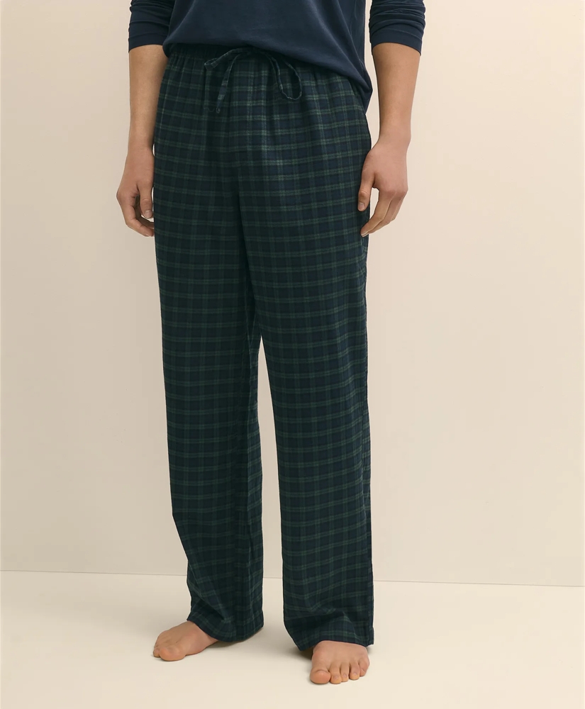 Cotton Flannel Plaid Lounge Pants, image 2