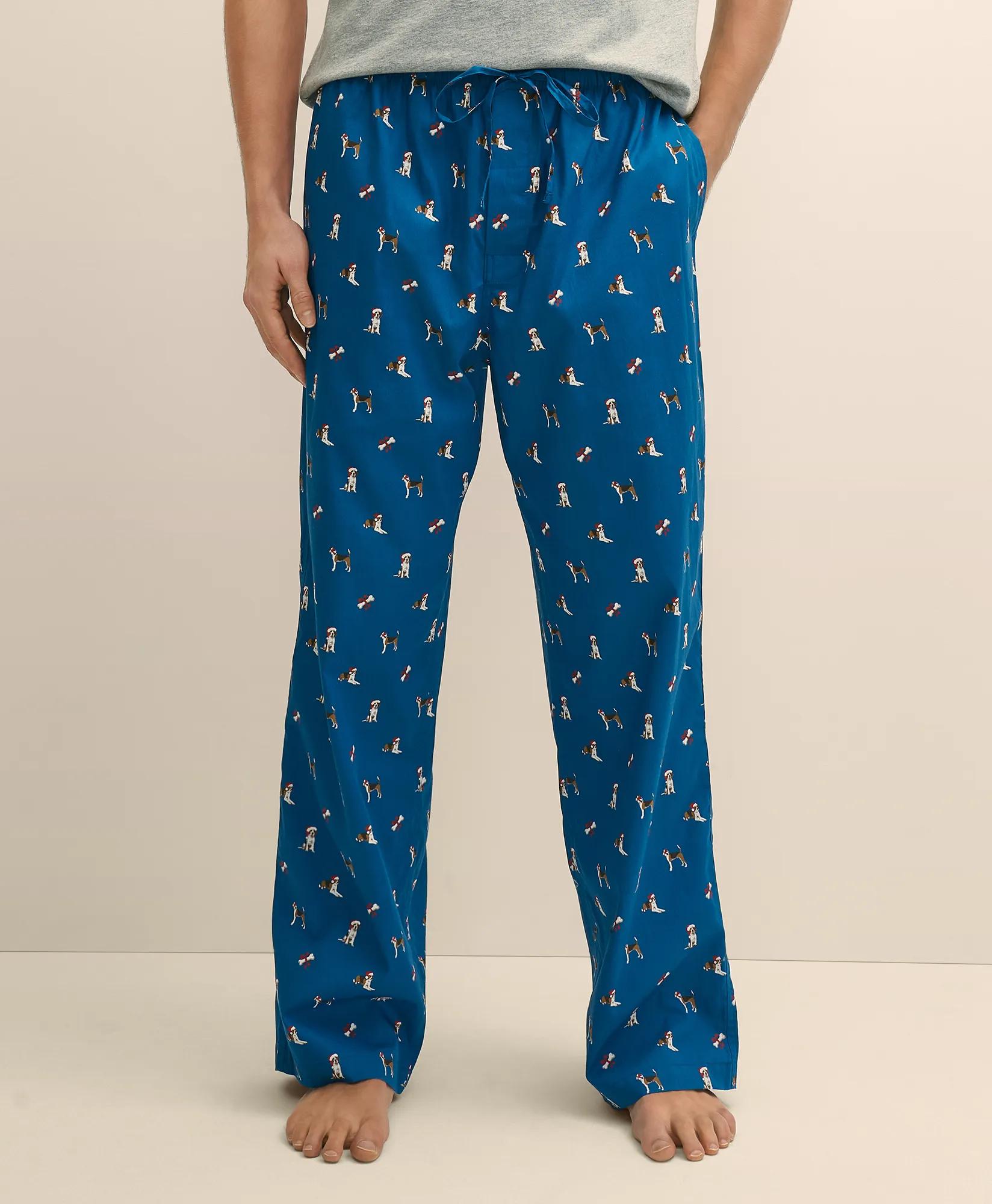 Cotton Broadcloth Holiday Dog Lounge Pants secondary