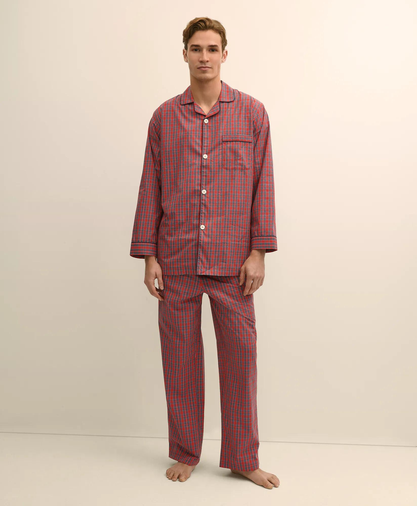 Cotton Broadcloth Tartan Pajamas, image 1