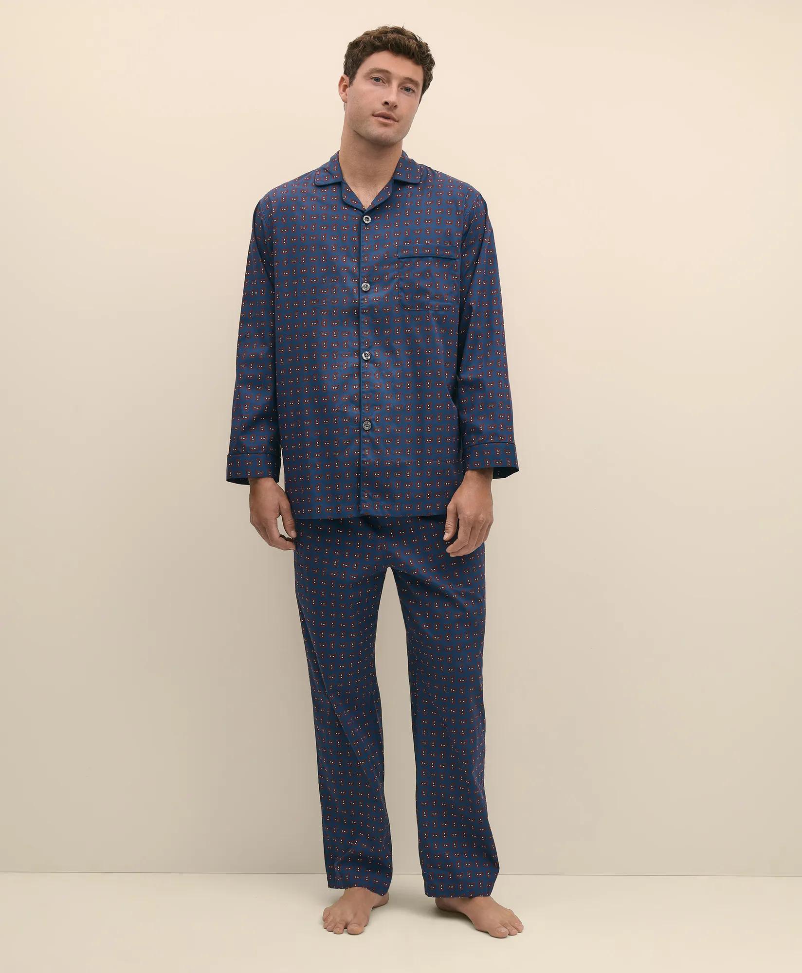 Cotton Broadcloth Paisley Pajamas, image 1