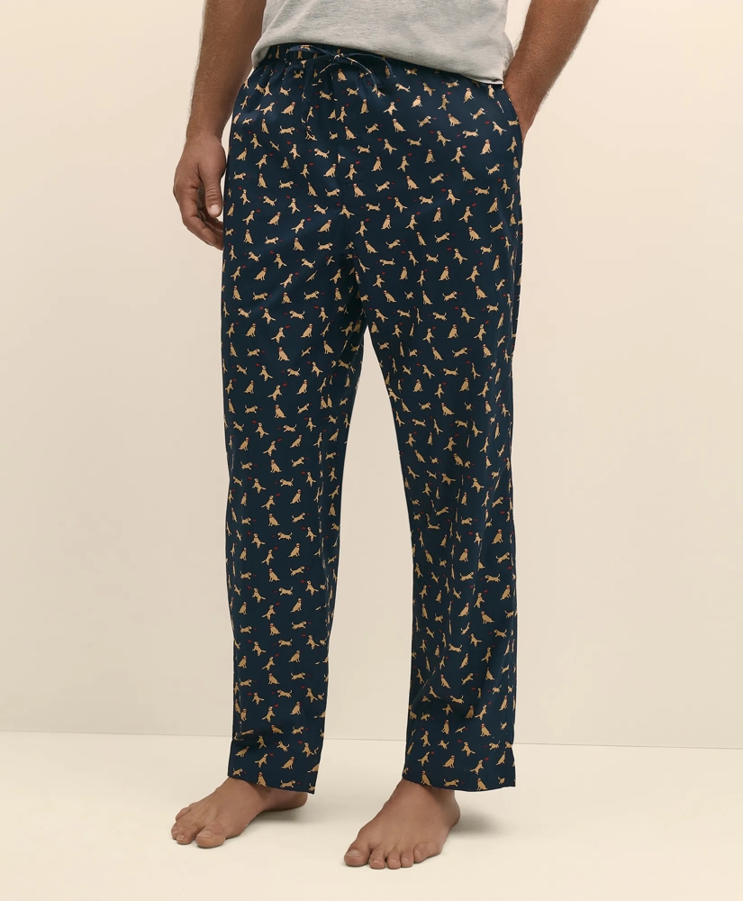 Cotton Broadcloth Frisbee Dog Lounge Pants, image 2