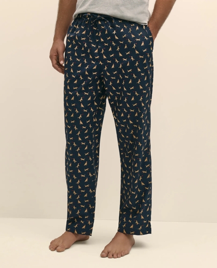 Cotton Broadcloth Frisbee Dog Lounge Pants, image 2