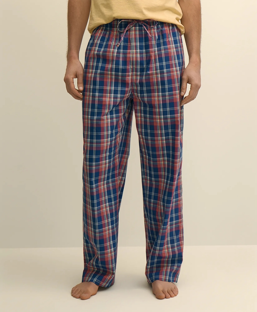 Cotton Broadcloth Madras Lounge Pants, image 2
