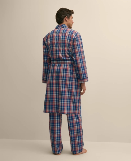 Cotton Broadcloth Madras Robe, image 4