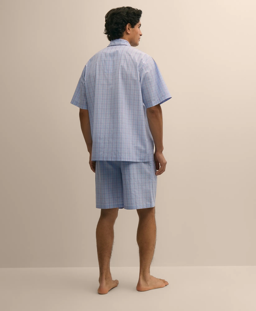 Cotton Broadcloth Glen Plaid Short Pajamas, image 3